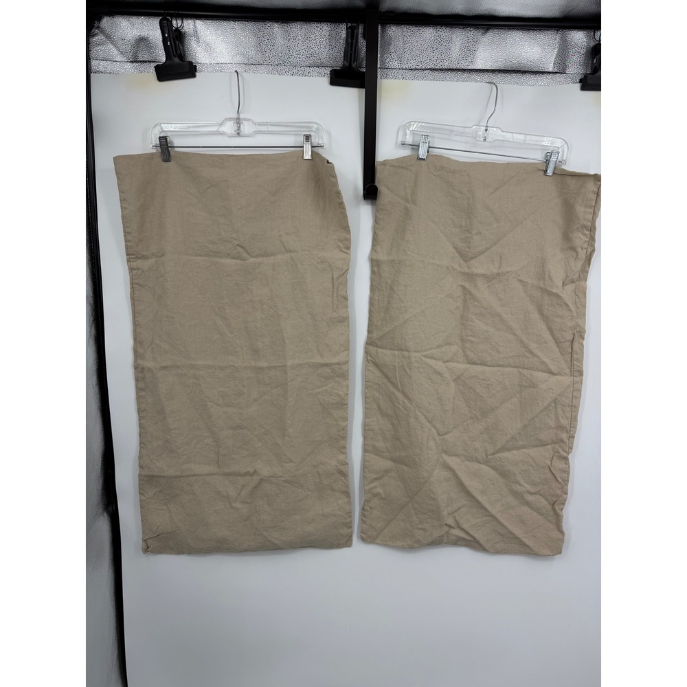 MagicLinen Pillowcase king Set Unisex Standard Sand Tan 100% Linen Handmade